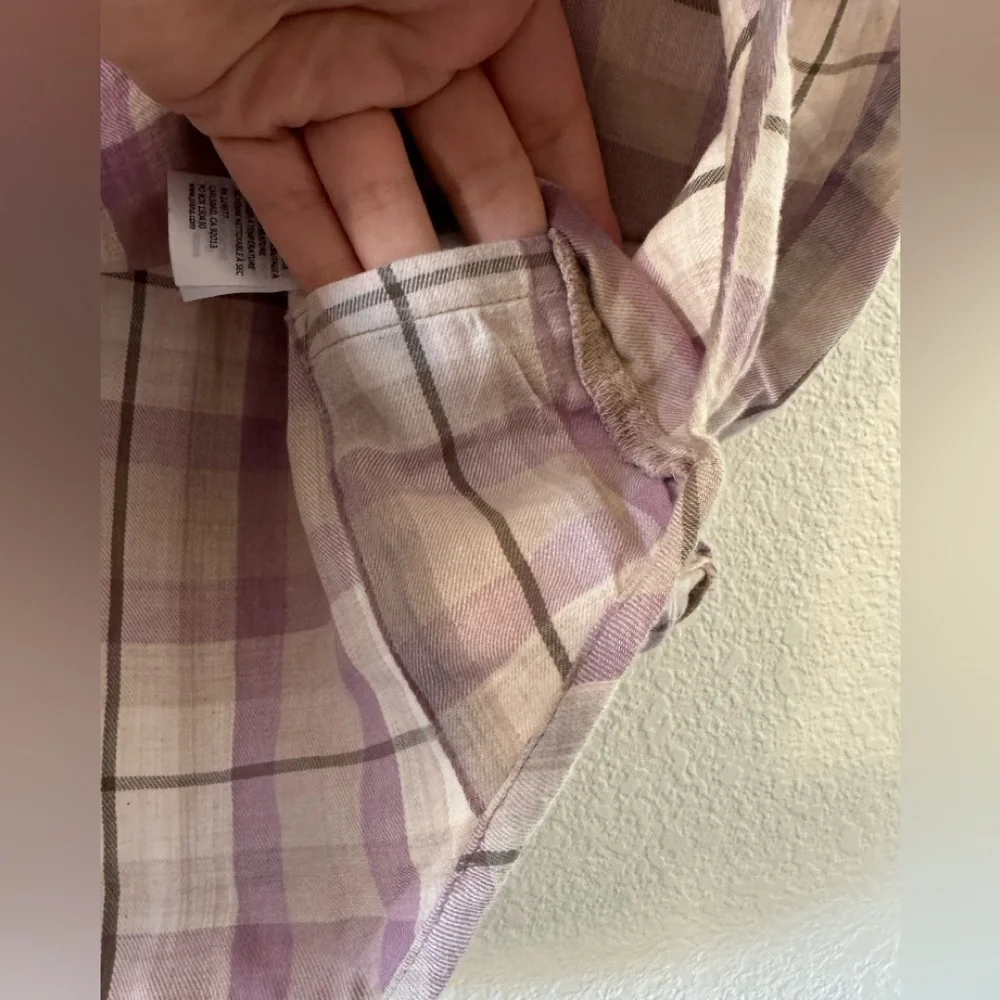 NWT Alfie Flannel Soft Musk Lavender Plaid Long Sleeve Button up size Small - Picture 3 of 3